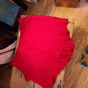 Red Ruffled Skirt Shorts Xl 32 Inch To 38